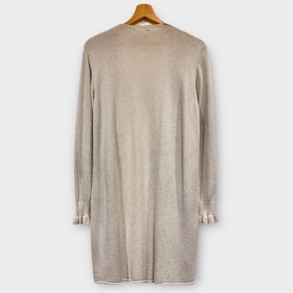 Made In Italy- Beige/ Cream  Open Front Cardigan with pockets! - Picture 2 of 4